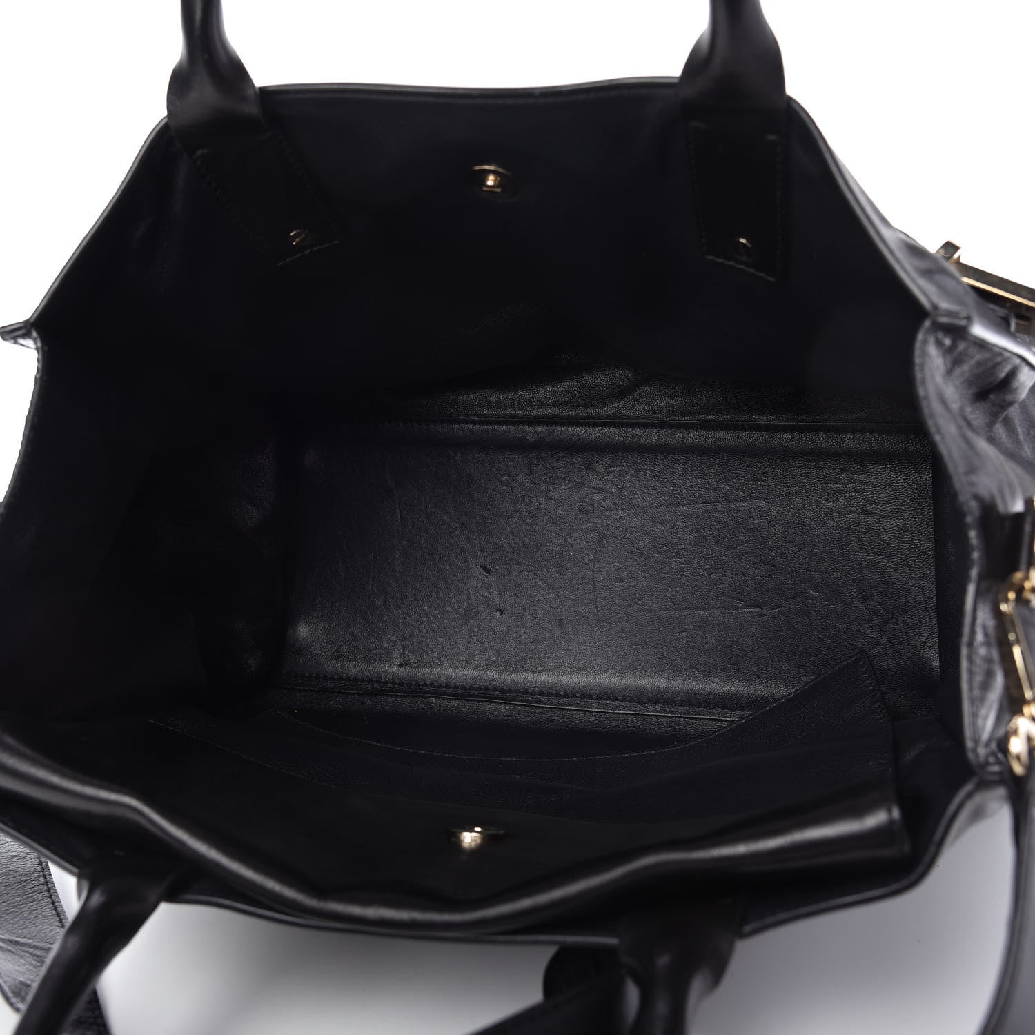Versace Calfskin Large Palazzo Tote Bag Black 5 of 10