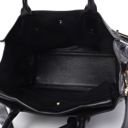Versace Calfskin Large Palazzo Tote Bag Black 5 of 10