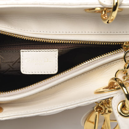 Christian Dior Lambskin Cannage Large Lady Dior Light Beige 6 of 16