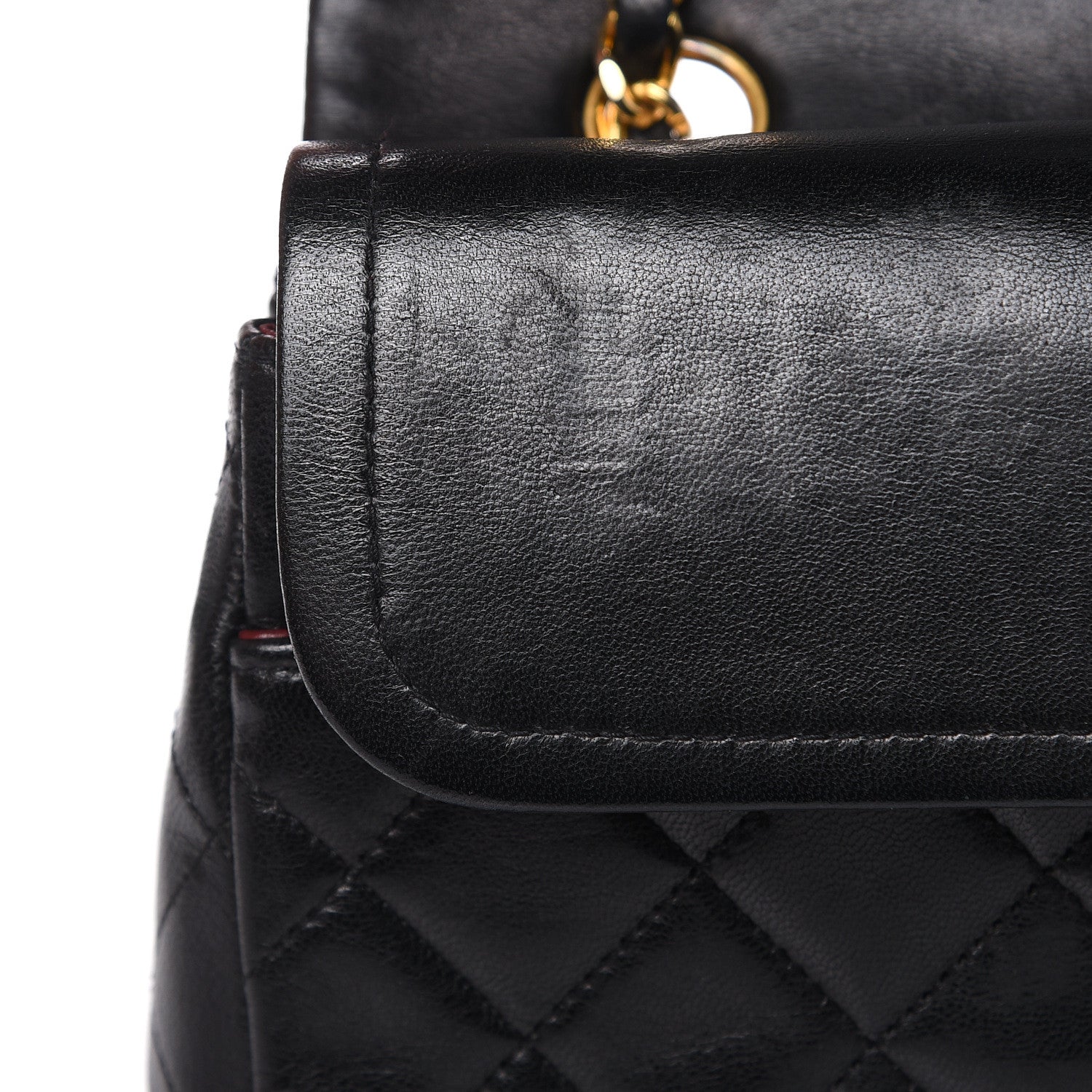 Chanel Lambskin Quilted Medium Double Flap Black 14 of 18