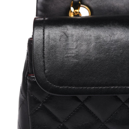 Chanel Lambskin Quilted Medium Double Flap Black 14 of 18