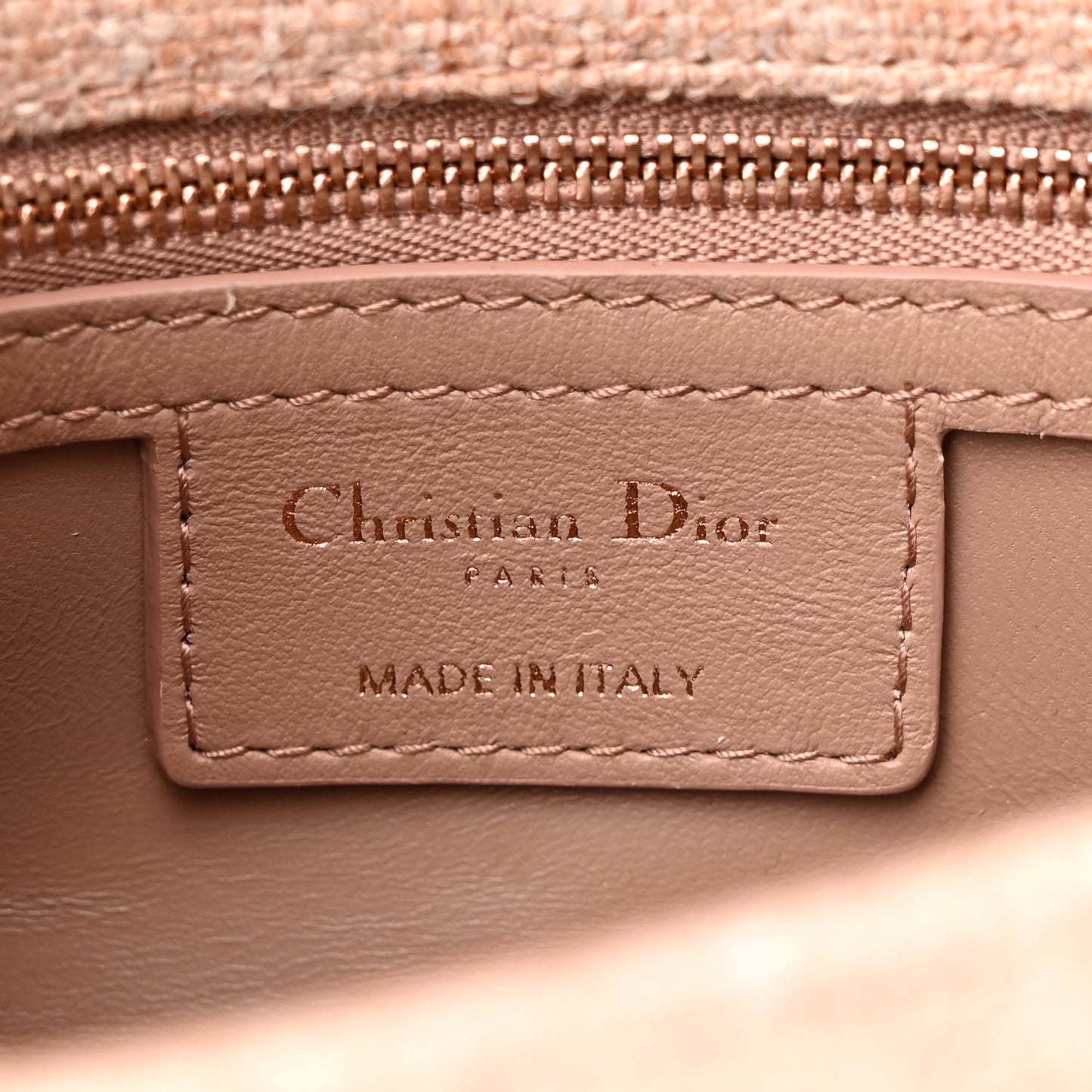 Linen Macrocannage Small Caro Bag Rose