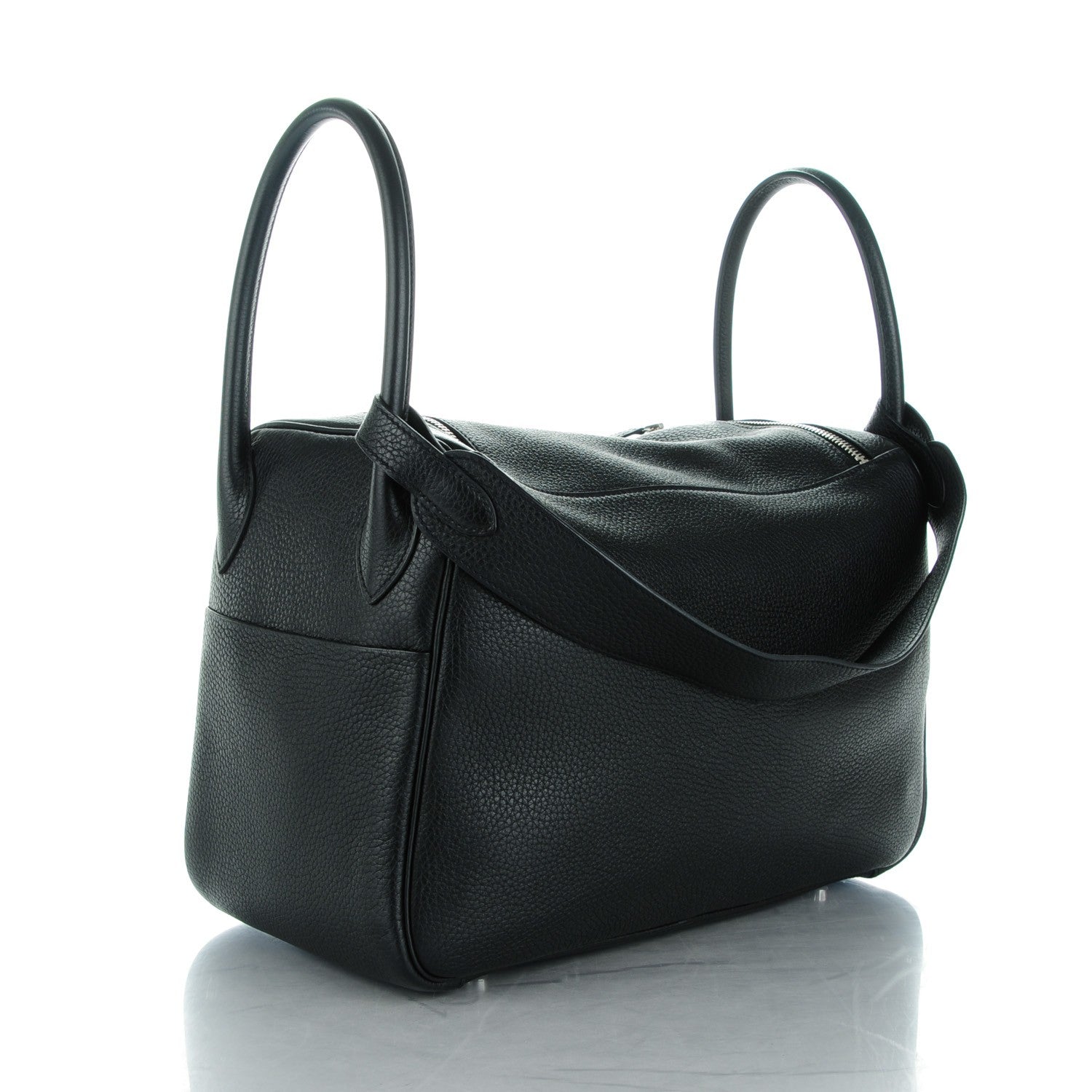 Hermes Taurillon Clemence Lindy 34 Black 3 of 10