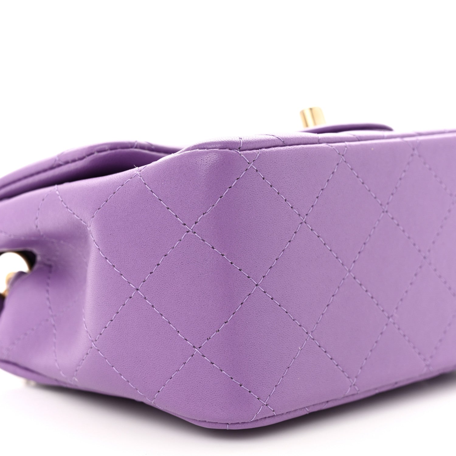 Chanel Lambskin Quilted Mini Square Flap Purple 9 of 11