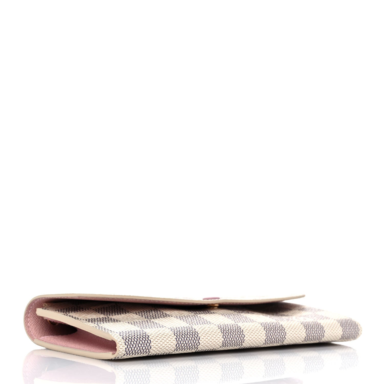 Louis Vuitton Damier Azur Emilie Wallet Rose Ballerine 4 of 9