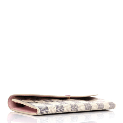 Louis Vuitton Damier Azur Emilie Wallet Rose Ballerine 4 of 9