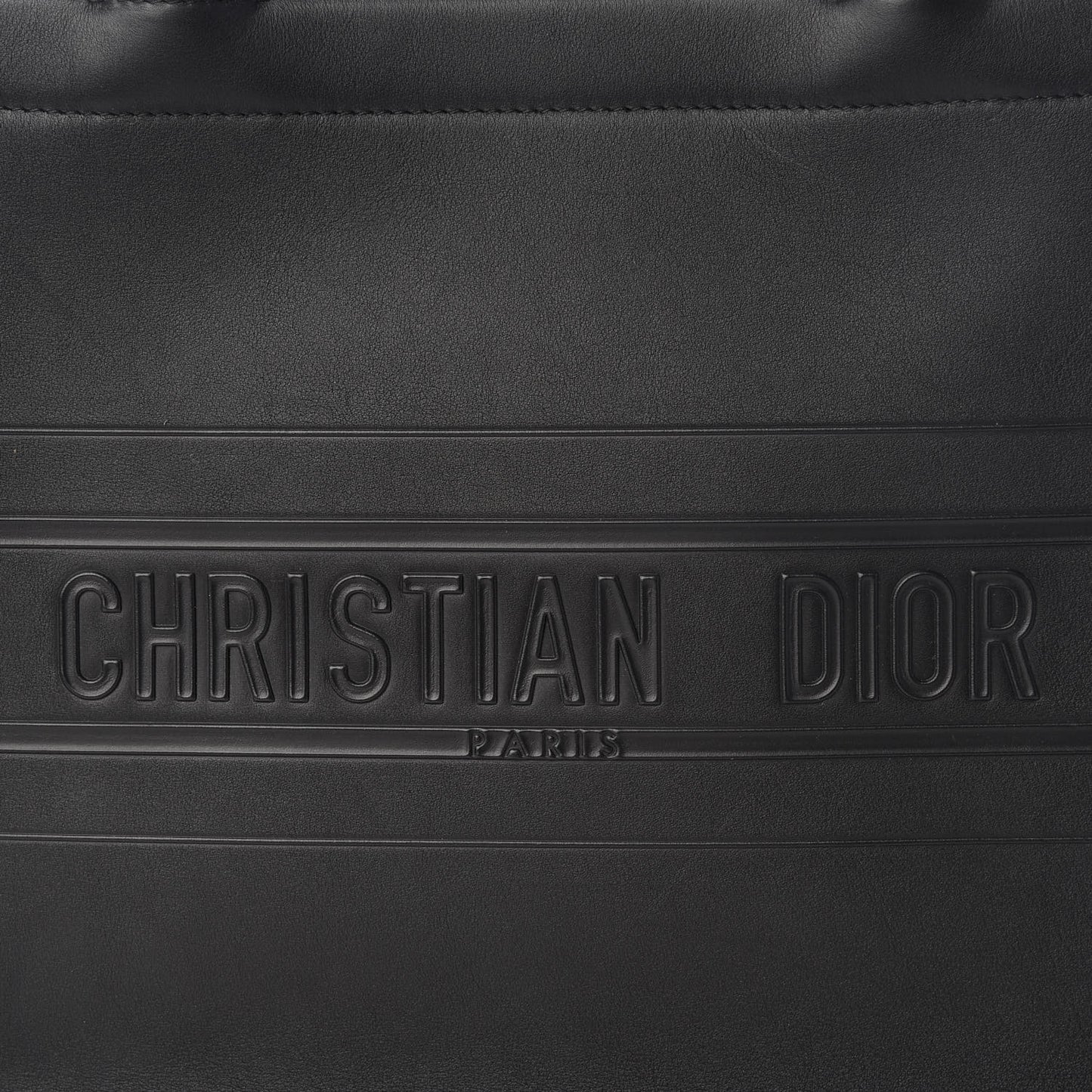 Calfskin Embossed Medium Book Tote Black