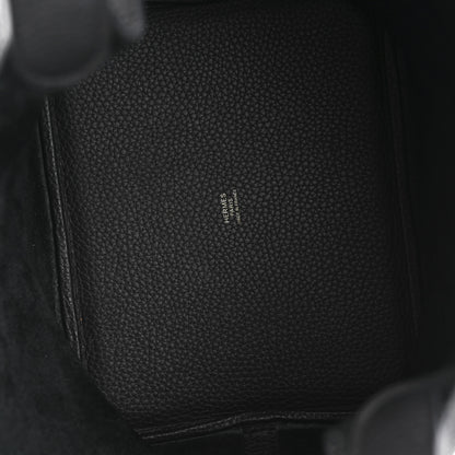 Hermes Taurillon Clemence Picotin Lock 22 MM Black 5 of 13