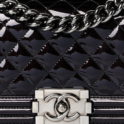 Chanel Patent Calfskin Quilted Small Boy Flap Black 7 of 13