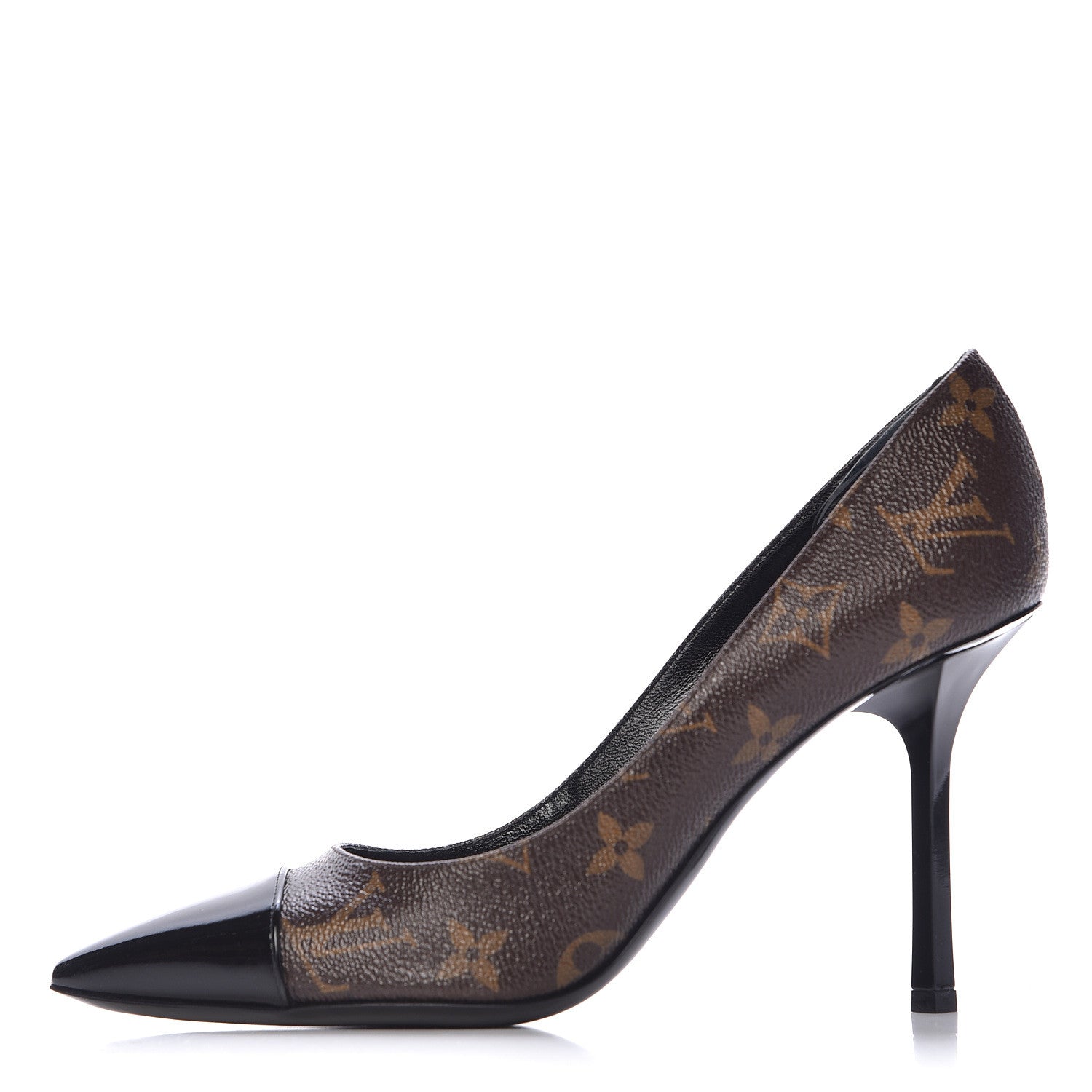 Louis Vuitton Patent Monogram Fetish Pumps 37 Black 1 of 12