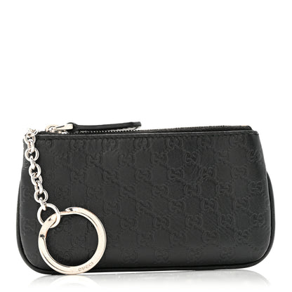 Gucci Microguccissima Key Ring Coin Case Black 1 of 8