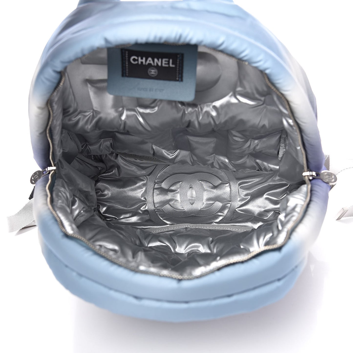 Nylon Embossed Small Doudoune Backpack Black Blue White