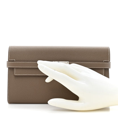 Hermes Epsom Kelly Longue Wallet Etoupe 2 of 10