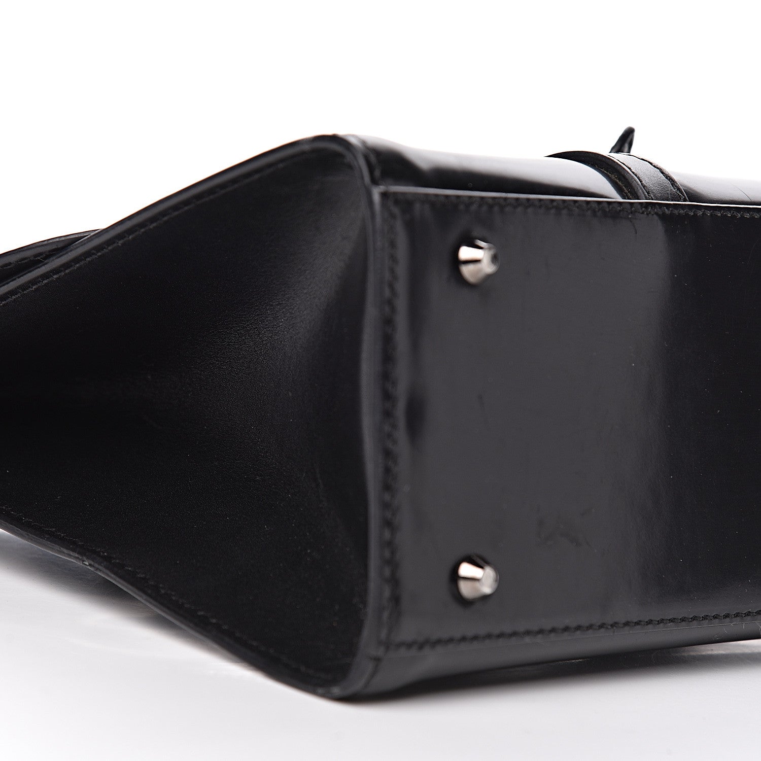 Christian Dior Glazed Calfskin Saddle Shopper Black 9 of 14