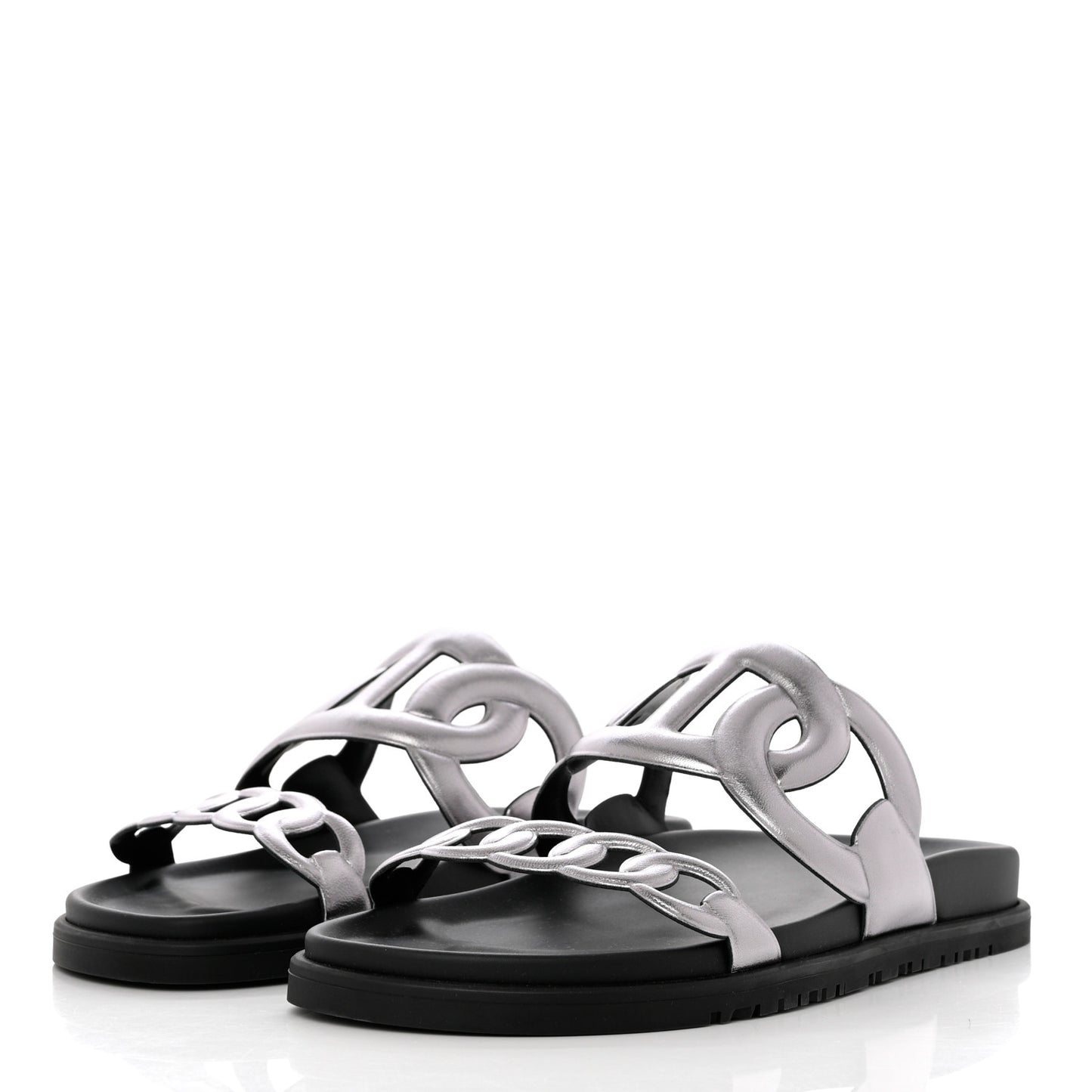 Nappa Extra Sandals 39 Gris Argent