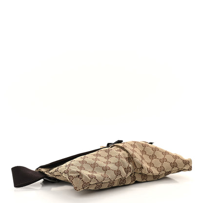Gucci GG Monogram Double Pocket Belt Bag Dark Brown 5 of 10