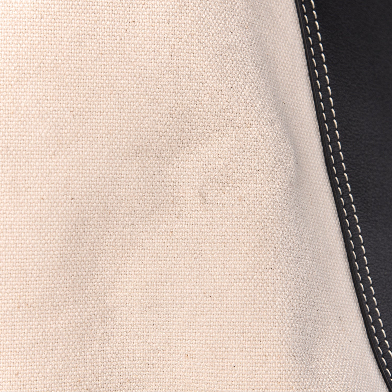 Celine Canvas Smooth Calfskin Frame Tote Black White 12 of 18
