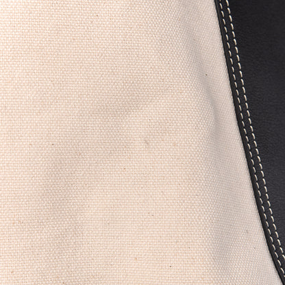 Celine Canvas Smooth Calfskin Frame Tote Black White 12 of 18
