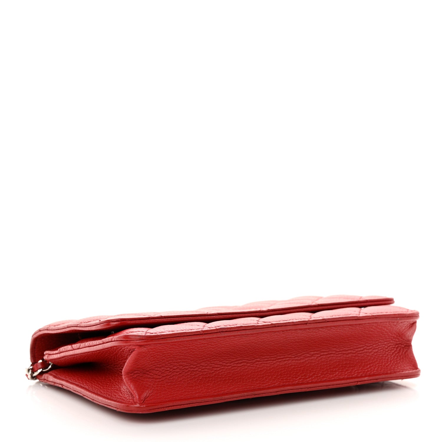 Chanel Caviar Quilted Wallet on Chain WOC Red 4 of 11