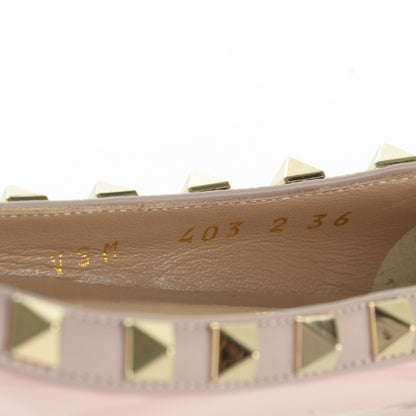Valentino Garavani Patent Rockstud Ballerina Flats 36 Water Rose Poudre 8 of 10