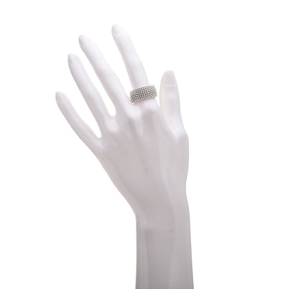 Tiffany Sterling Silver Somerset Mesh Ring 54 7 2 of 4