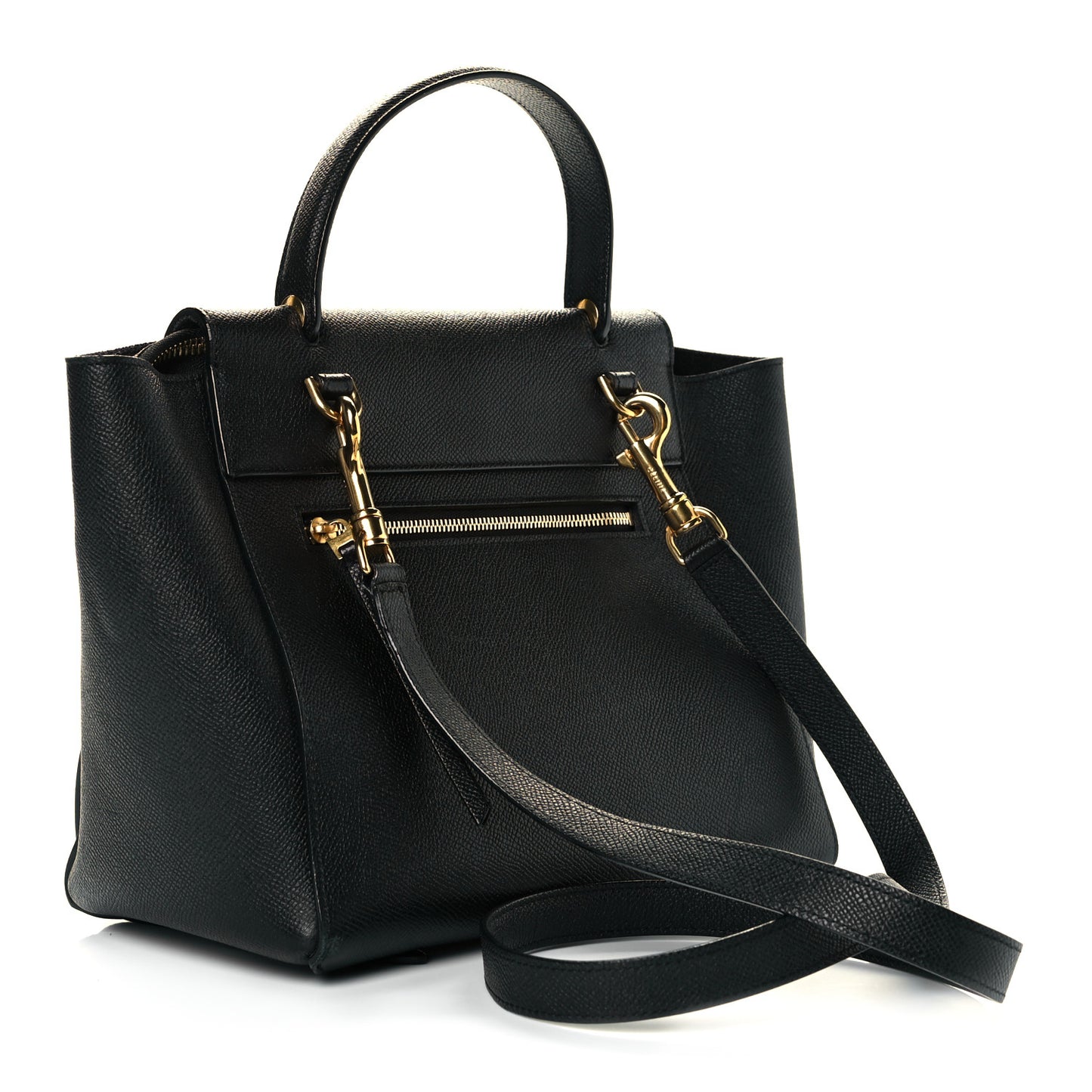 Grained Calfskin Micro Belt Bag Black