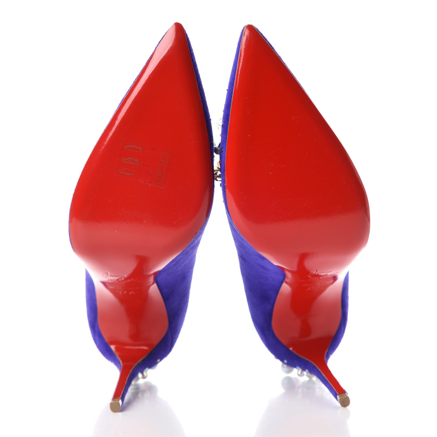 Christian Louboutin Suede Candidate 100 Pumps 37.5 Purple Pop 5 of 10