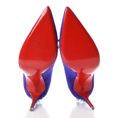 Christian Louboutin Suede Candidate 100 Pumps 37.5 Purple Pop 5 of 10