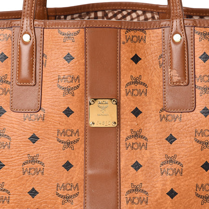 MCM Visetos Large Liz Reversible Shopper Tote Cognac 21 of 23