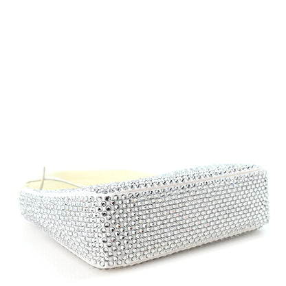 Prada Satin Crystal Mini Re-Edition 2000 Bag White 4 of 10