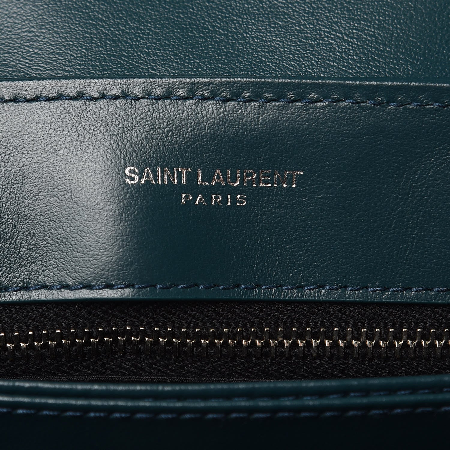 Saint Laurent Calfskin Y Quilted Monogram Toy Loulou Satchel Dark Turquoise 6 of 8