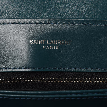 Saint Laurent Calfskin Y Quilted Monogram Toy Loulou Satchel Dark Turquoise 6 of 8