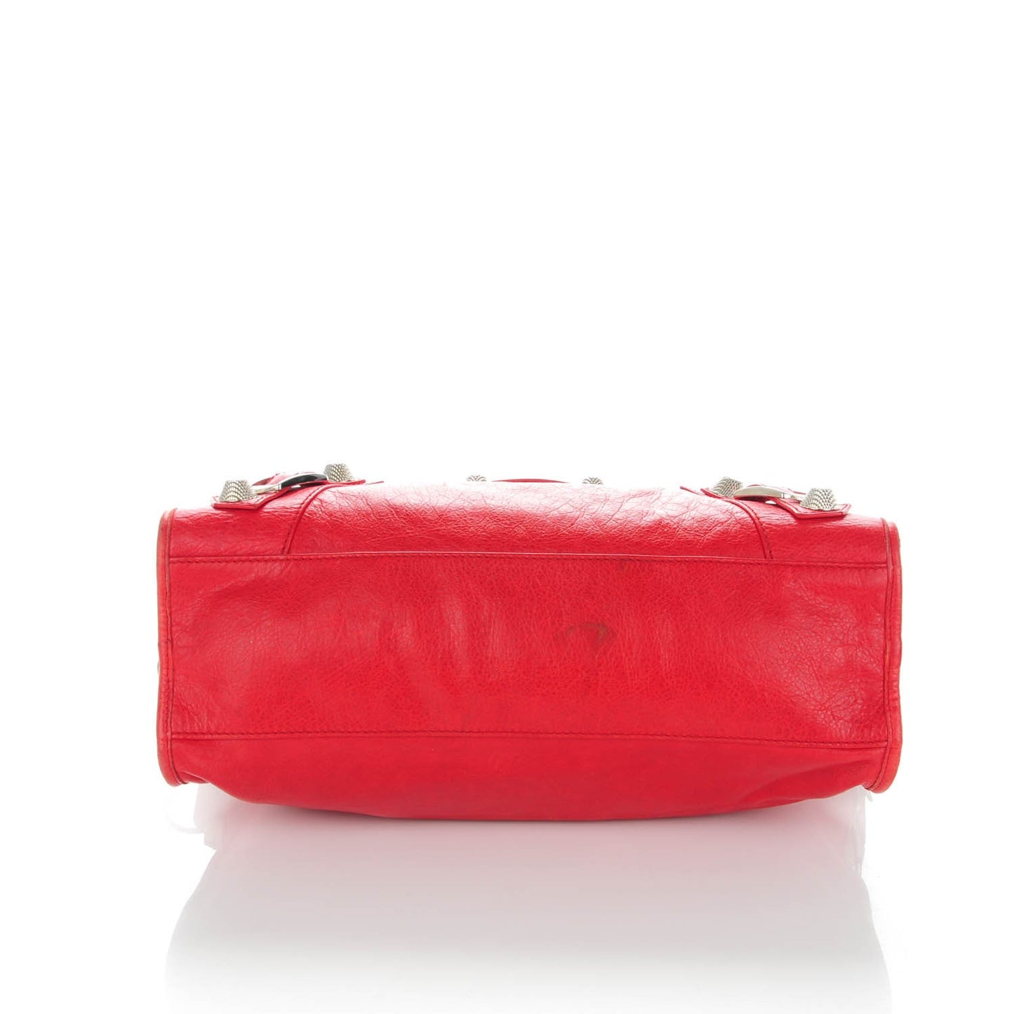 Agneau Giant 21 Silver Hardware City Rouge Coquelicot