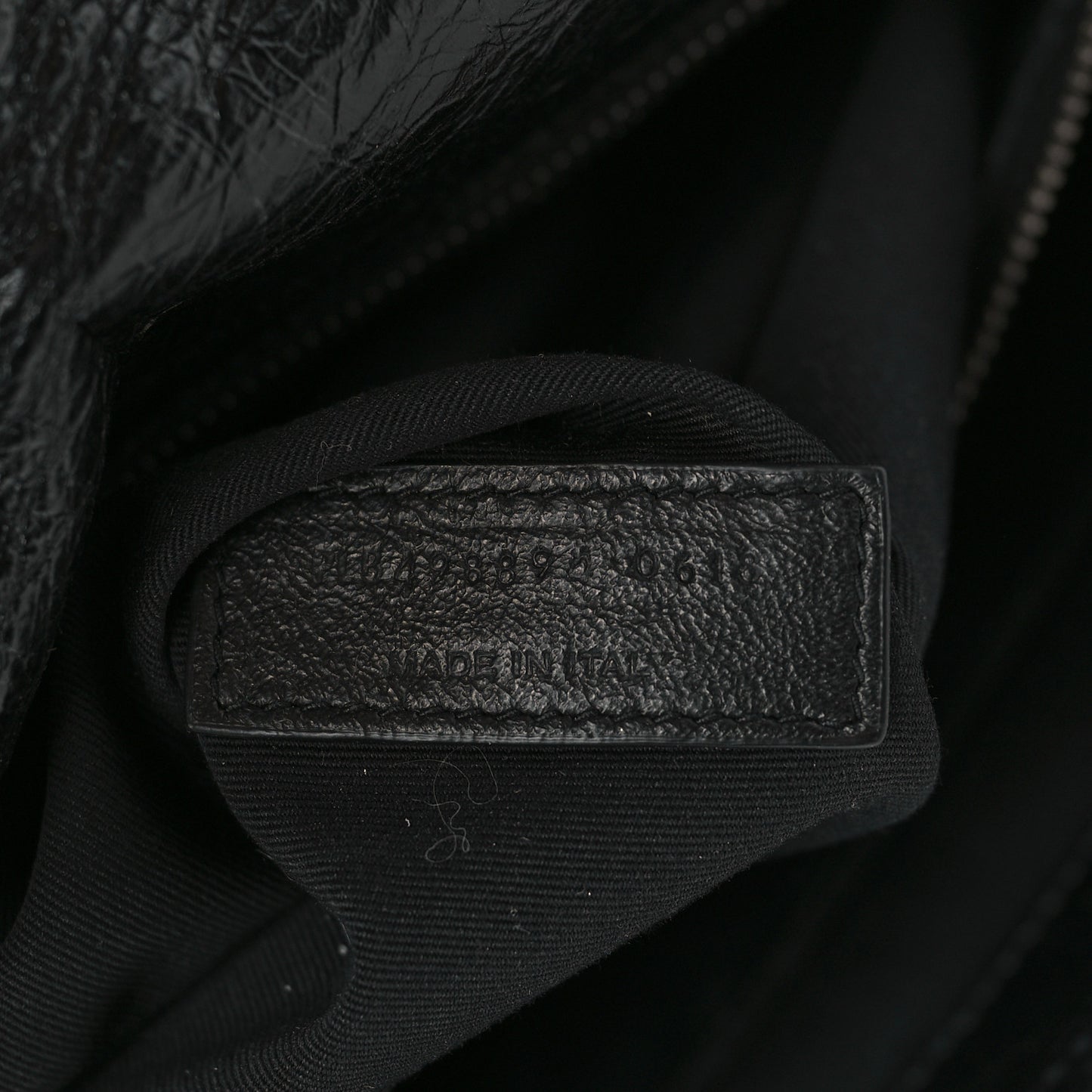 Crinkled Calfskin Matelasse Monogram Medium Niki Chain Satchel Black