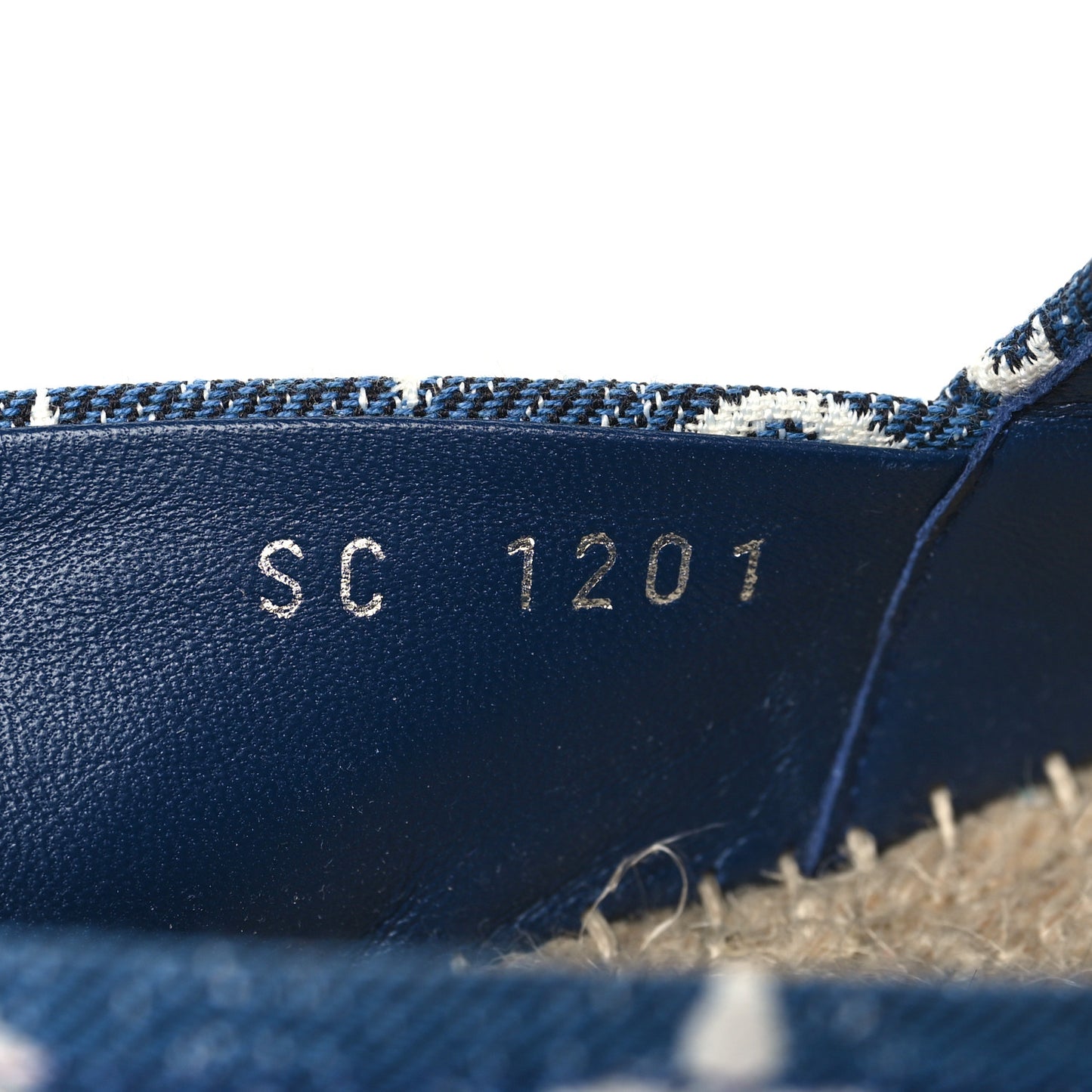 Monogram Denim Starboard Espadrille Flats 35 Blue