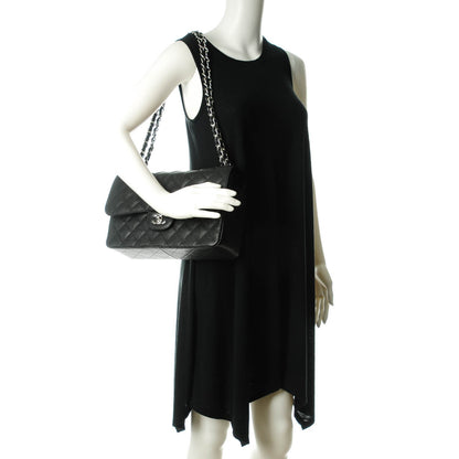 Chanel Caviar Quilted Jumbo Double Flap Black 2 of 8