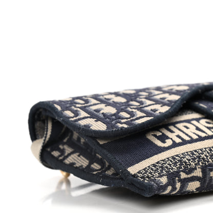 Christian Dior Oblique Slim Saddle Pouch Blue 7 of 9