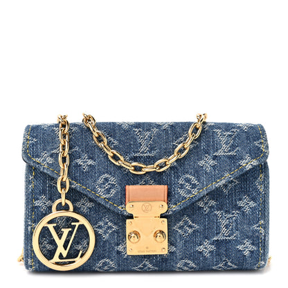 Louis Vuitton Denim Monogram Pouch Metis Belt Blue 1 of 9