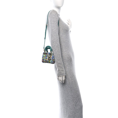Christian Dior X MINJUNG KIM Lambskin Embroidered Crystal Micro Lady Dior Art Multicolor 2 of 11