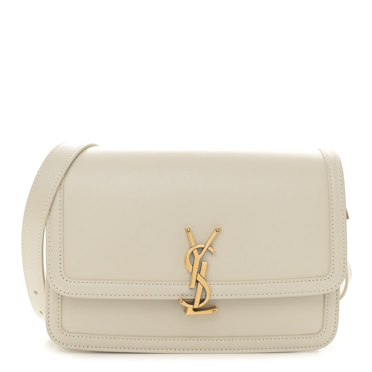 Box Calfskin Monogram Medium Solferino Satchel Crema Soft