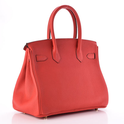 Hermes Togo Birkin 30 Rouge Tomate 3 of 35