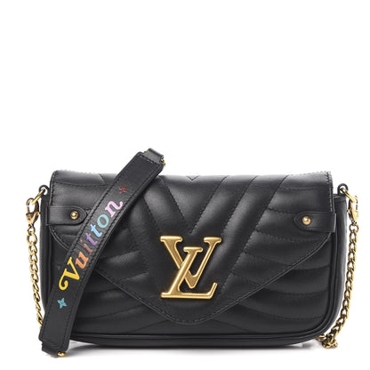 Louis Vuitton Calfskin New Wave Chain Pochette Black 1 of 9