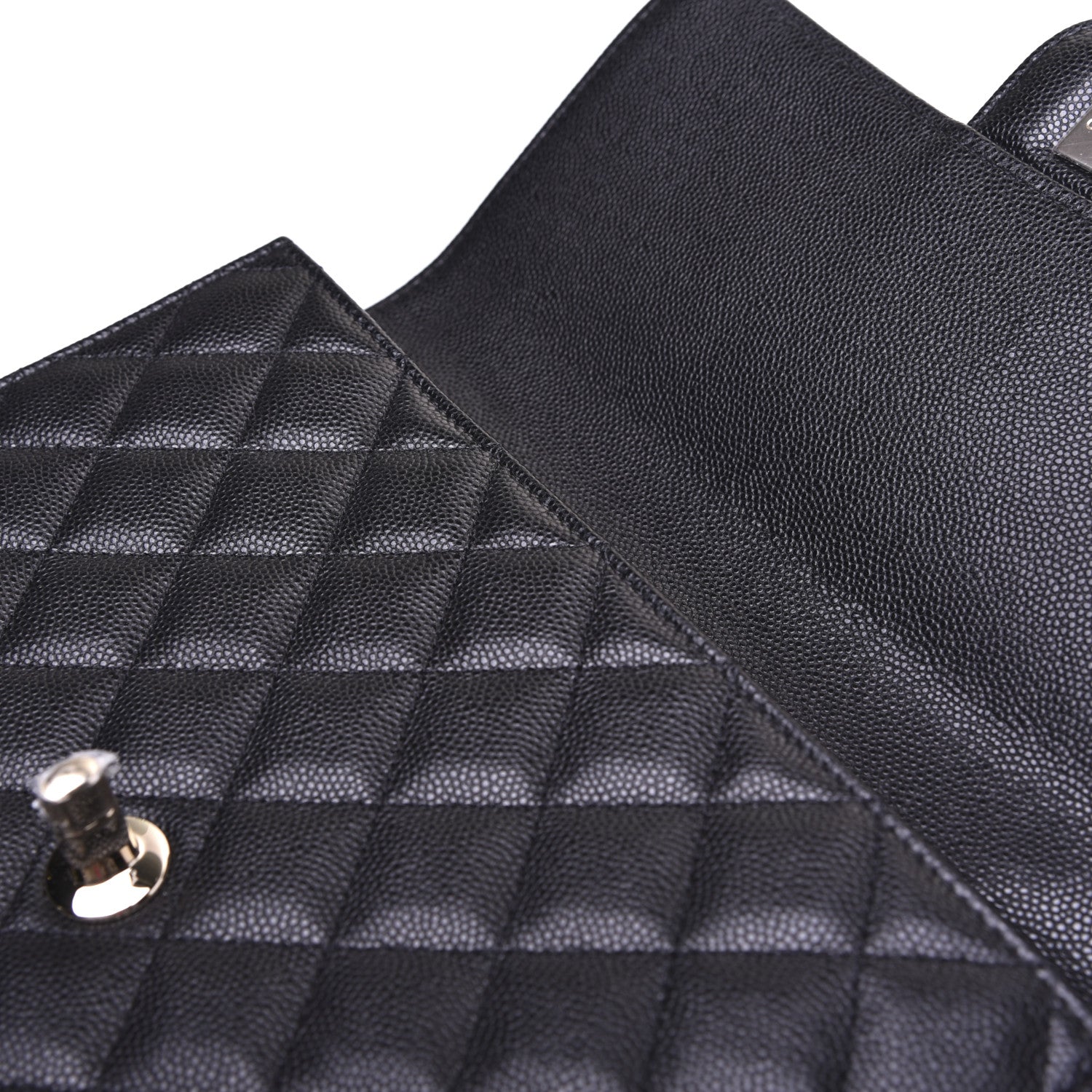 Chanel Caviar Quilted Square Flap Clutch Black 5 of 13