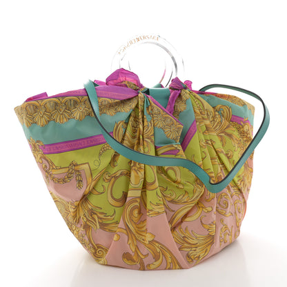 Versace Raffia Silk Basket Bag Multicolor 3 of 12