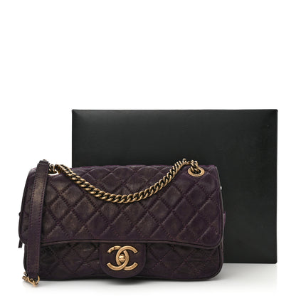 Chanel Iridescent Calfskin Quilted Small Shiva Flap Purple 11 of 11