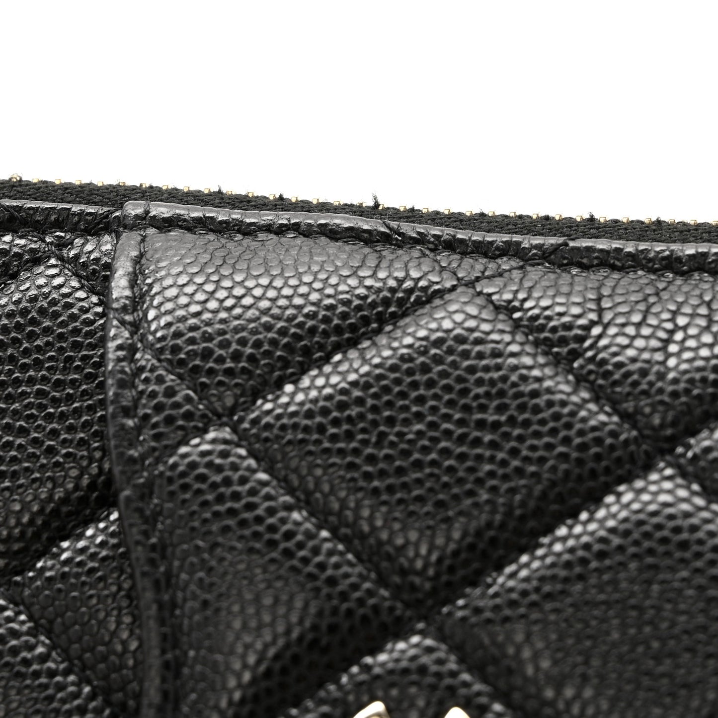 Caviar Quilted Classic iPhone Pouch Black