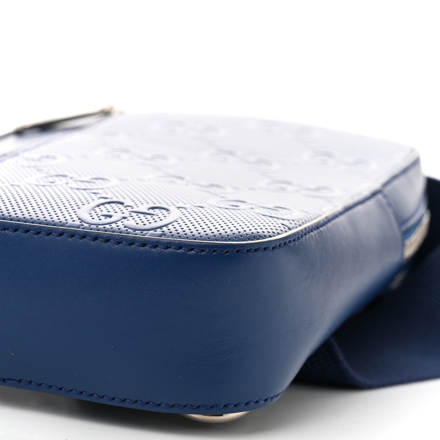 Gucci Calfskin GG Tennis Embossed Sling Backpack Blue 10 of 10