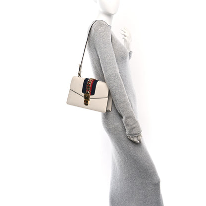 Gucci Calfskin Small Sylvie Shoulder Bag Off White 2 of 10