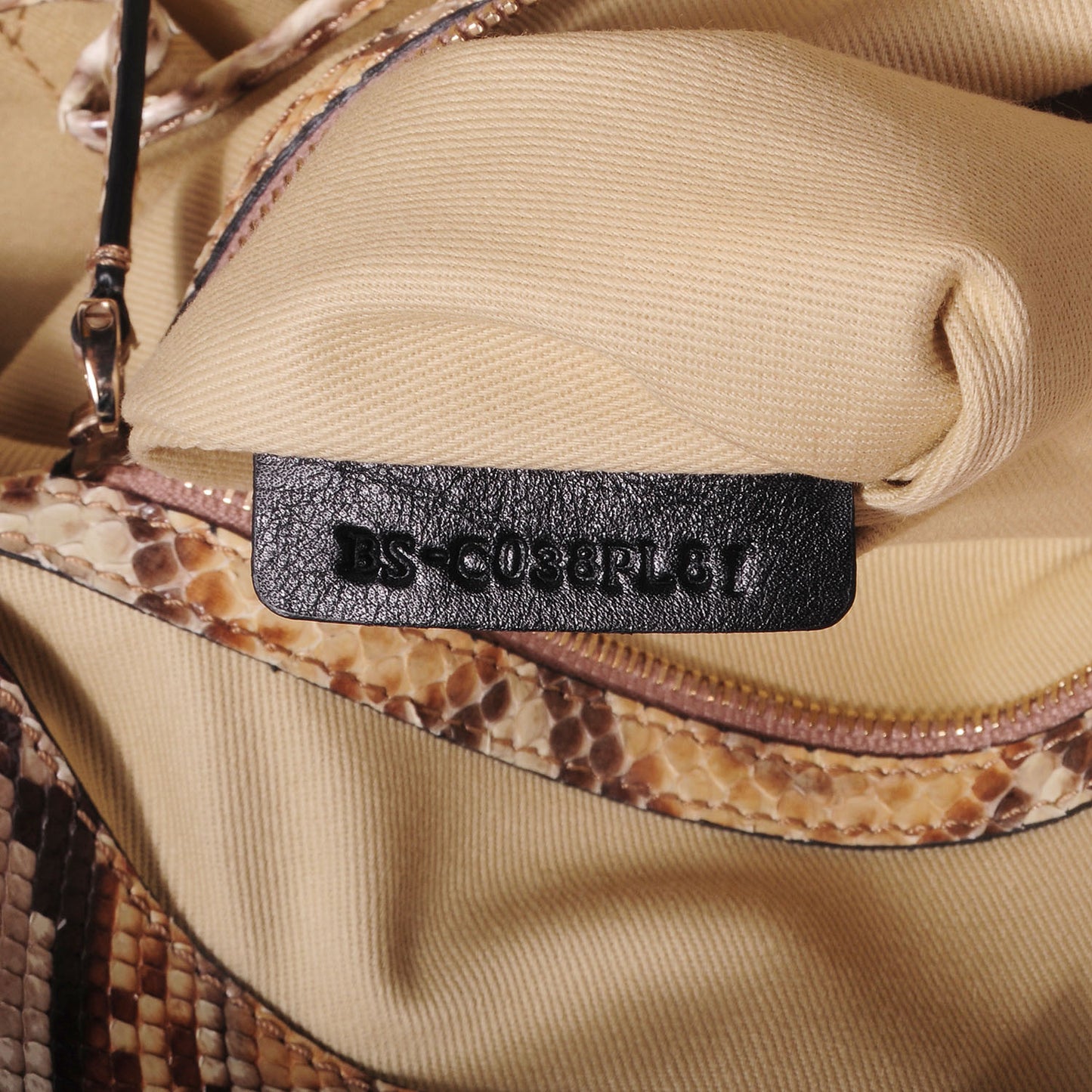 Python Rockstud Dome Satchel Ivory