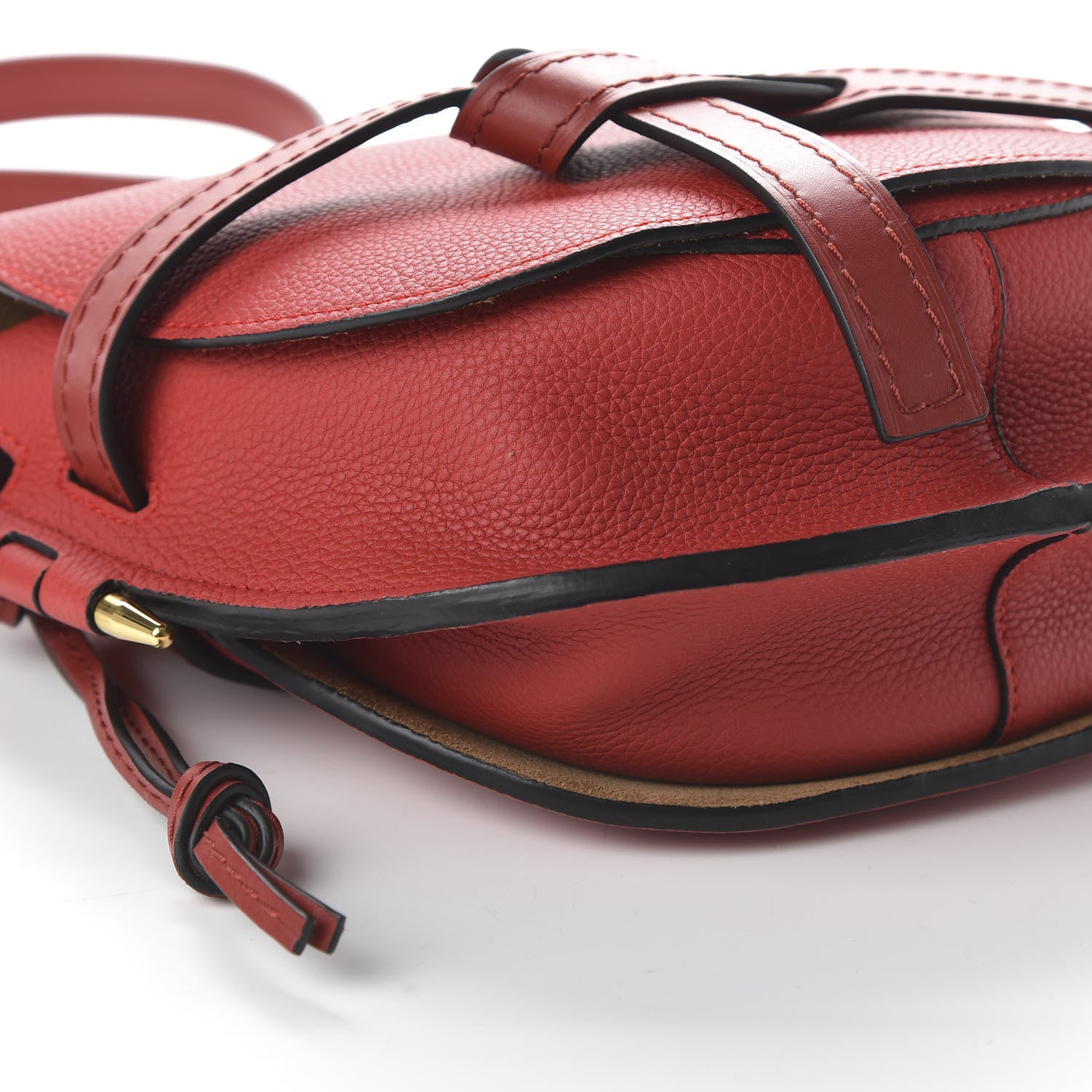 Loewe Soft Grain Calfskin Small Gate Crossbody Bag Scarlet Red Burnt Red 6 of 9